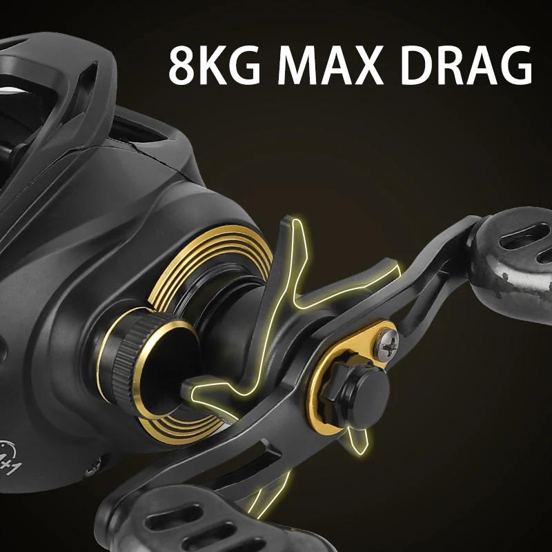 Carrete Baitcaster BILLINGS 7.2:1 – Freno magnético agua dulce salada - imagen 3