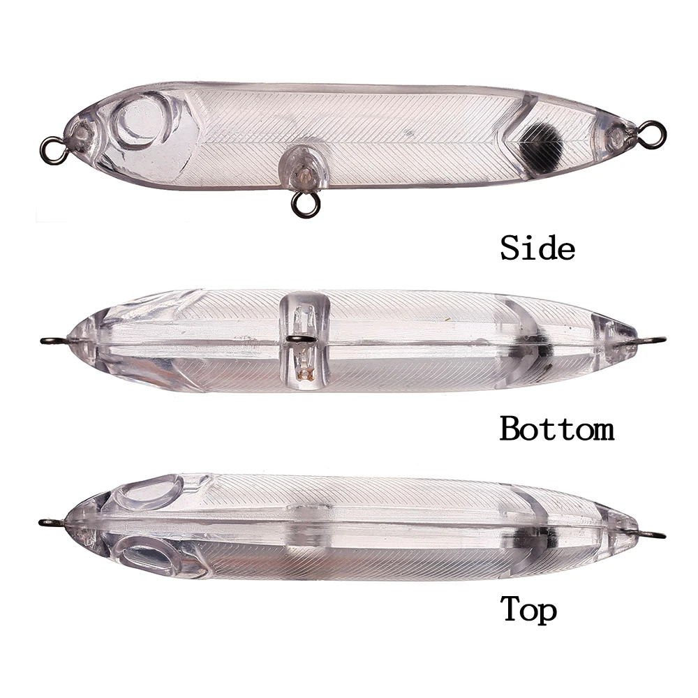 Chan'sHuang-cebo en blanco sin pintar, 20 piezas, 10g/20,9g, sonajero para caminar sobre el perro, lápiz Topwater, señuelo de pesca Artificial hecho a mano DIY - imagen 3