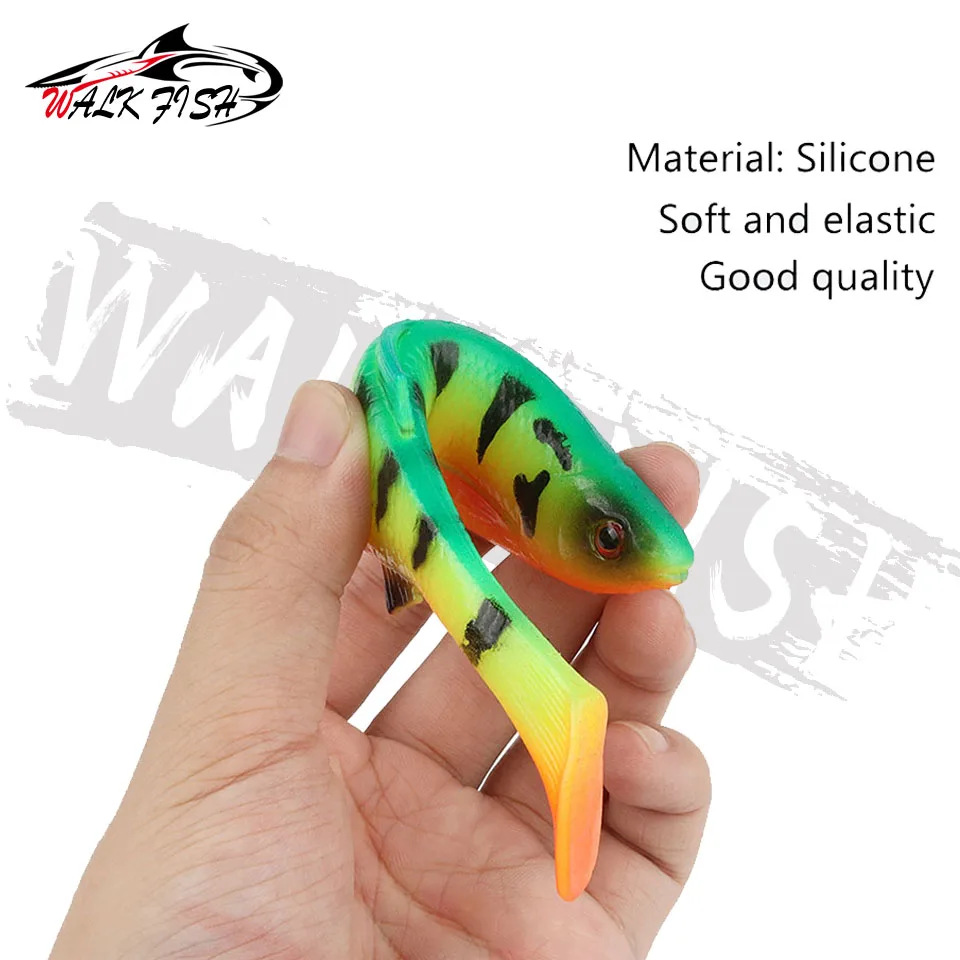 WALK FISH señuelo suave de goma, plantilla de lubina Artificial, Wobbler de silicona, 6g, 19g, 56g - imagen 4