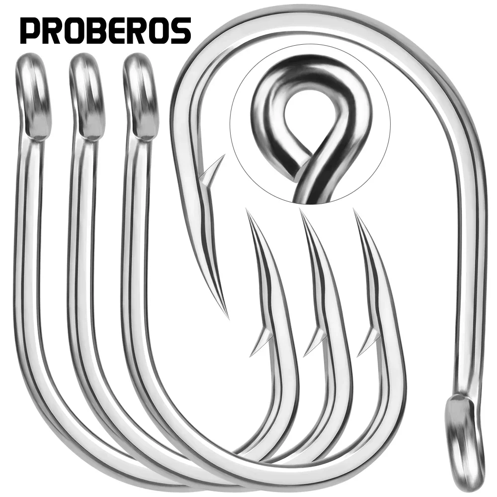 Anzuelos Jigging Acero Inoxidable 1/0-13/0 Pesca Oceánica