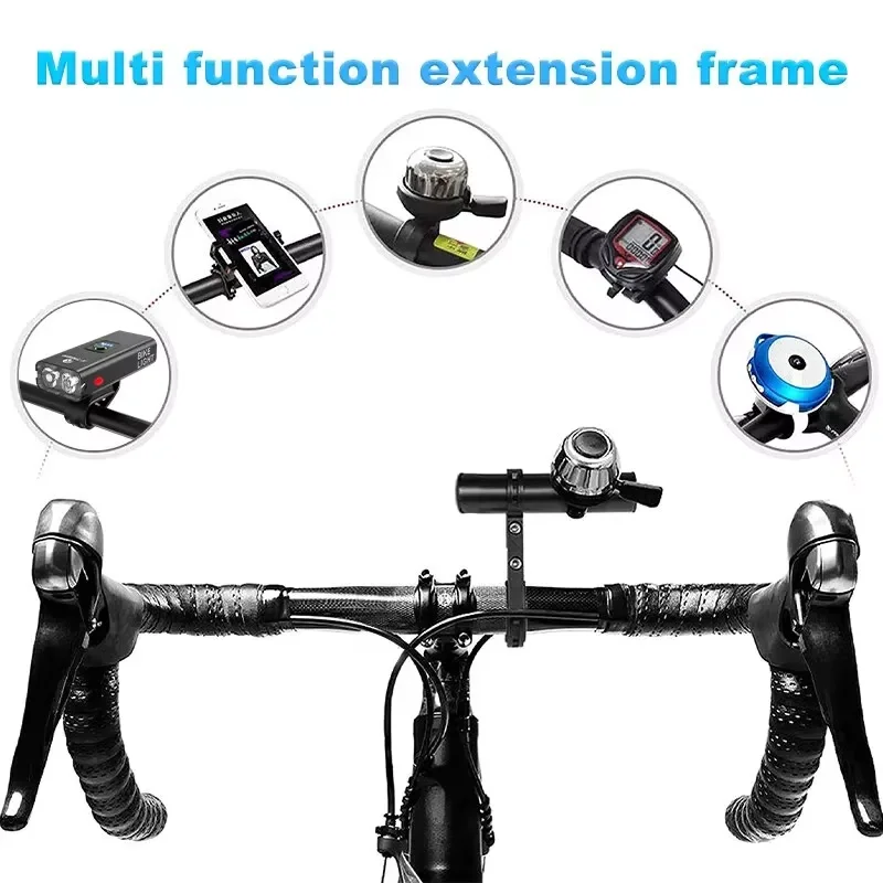 Accesorios para bicicleta de montaña, soporte de extensión de manillar multifunción, soporte de aleación de aluminio, equipo de ciclismo - imagen 4