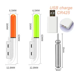 Luz flotador CR425 para pesca nocturna – Cargador litio