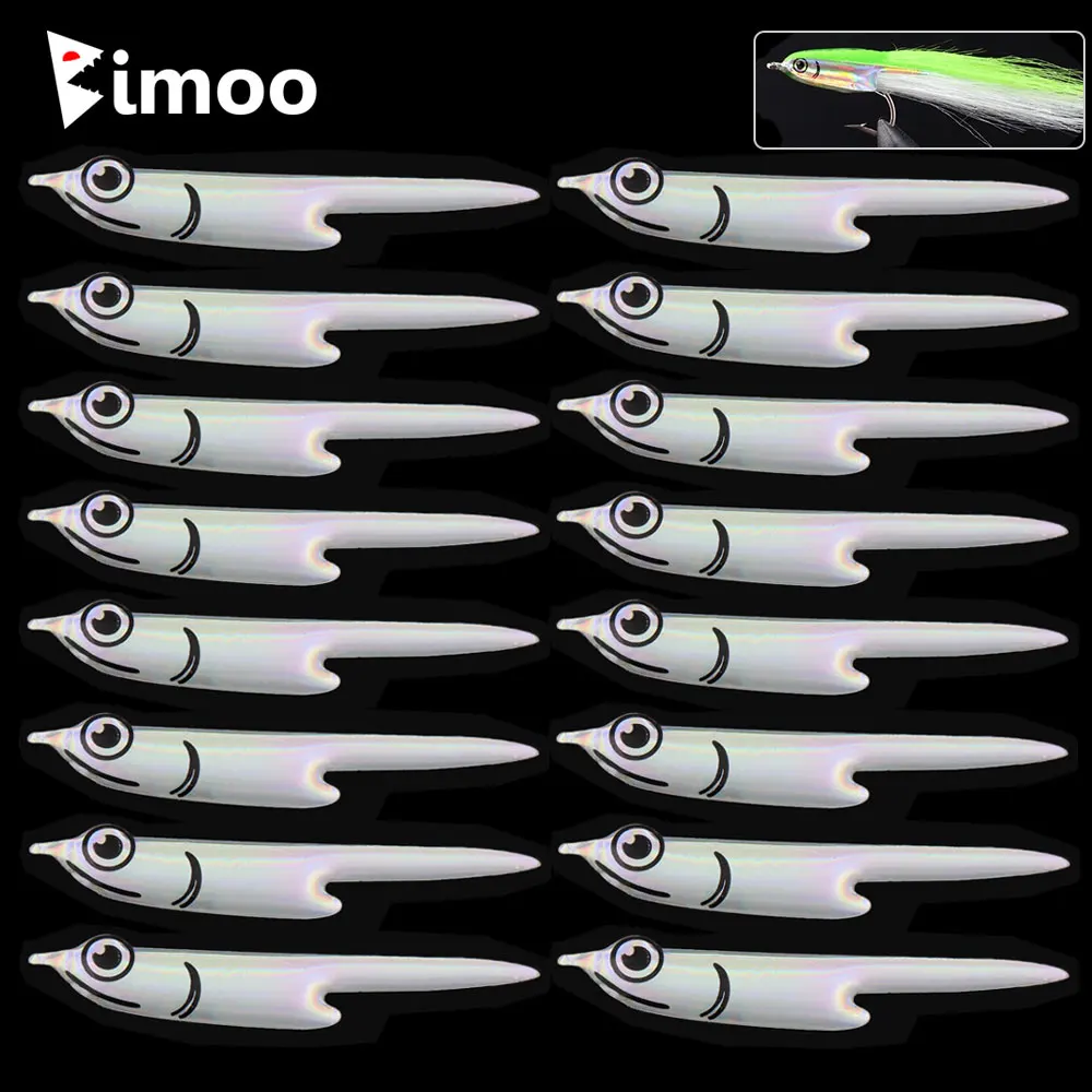 32 uds/64 Uds. De láminas Fleye, señuelo de pez cebo, Material de atado de moscas, máscara de pez Artificial plateada, serpentina de pez cebo, señuelo de pesca de aguas saladas - imagen 2
