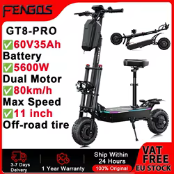 Patinete Eléctrico FENGQS GT8 PRO 5600W – Motor Dual 85 km/h