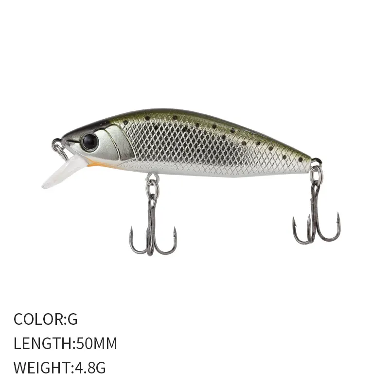 Señuelo de Pesca de simulación Crankbait, 1 piezas, 5cm, 4,8g, cebo duro que se hunde, aparejos de Pesca de carpa - imagen 5