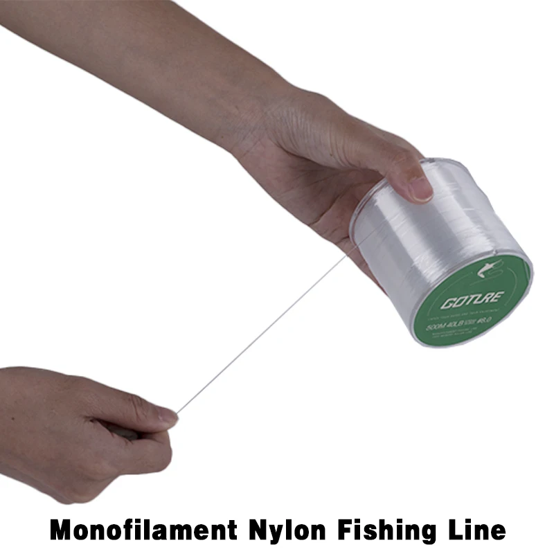 Goture-sedal de pesca de nailon monofilamento, 14-40LB fuerte de hilo principal de monofilamento, 500mm-0,2mm, para pesca en agua salada, 2 piezas, 0,5 m - imagen 4