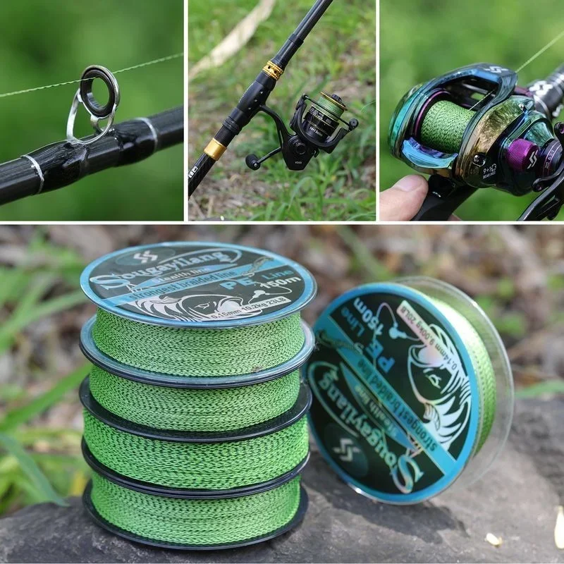 Sougayilang 150M 350 550M 4 hebras Pe línea de pesca trenzada mezcla de colores línea de punto 20-78LBS línea de pesca suave y duradera - imagen 5