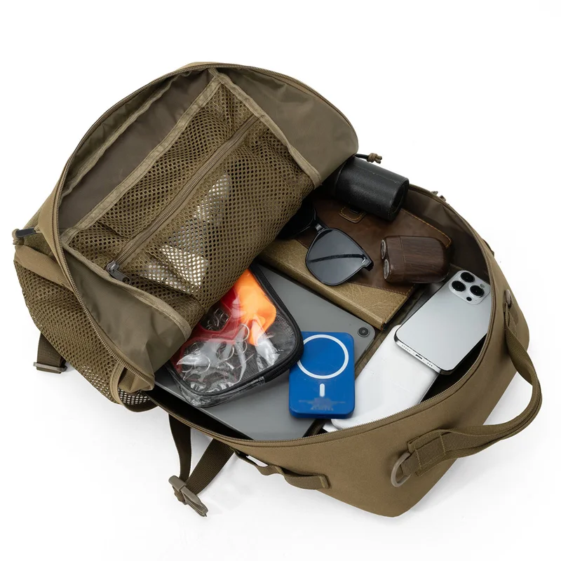 Mochila táctica de pesca, mochila de almacenamiento de aparejos de gran capacidad, mochila multifuncional para deportes, viajes, Camping, pesca, para hombre - imagen 2