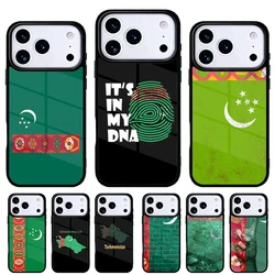 Funda iPhone bandera Turkmenistán – Carcasa trasera para 15 14 13 Pro Max
