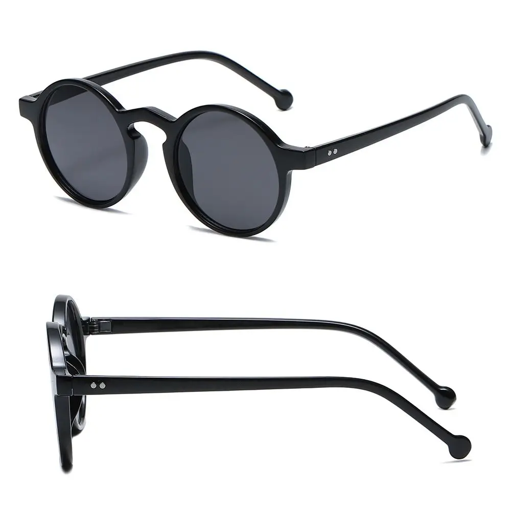 Gafas de sol negras de moda para mujer, gafas de sol redondas, gafas de sol retro, viajes - imagen 3