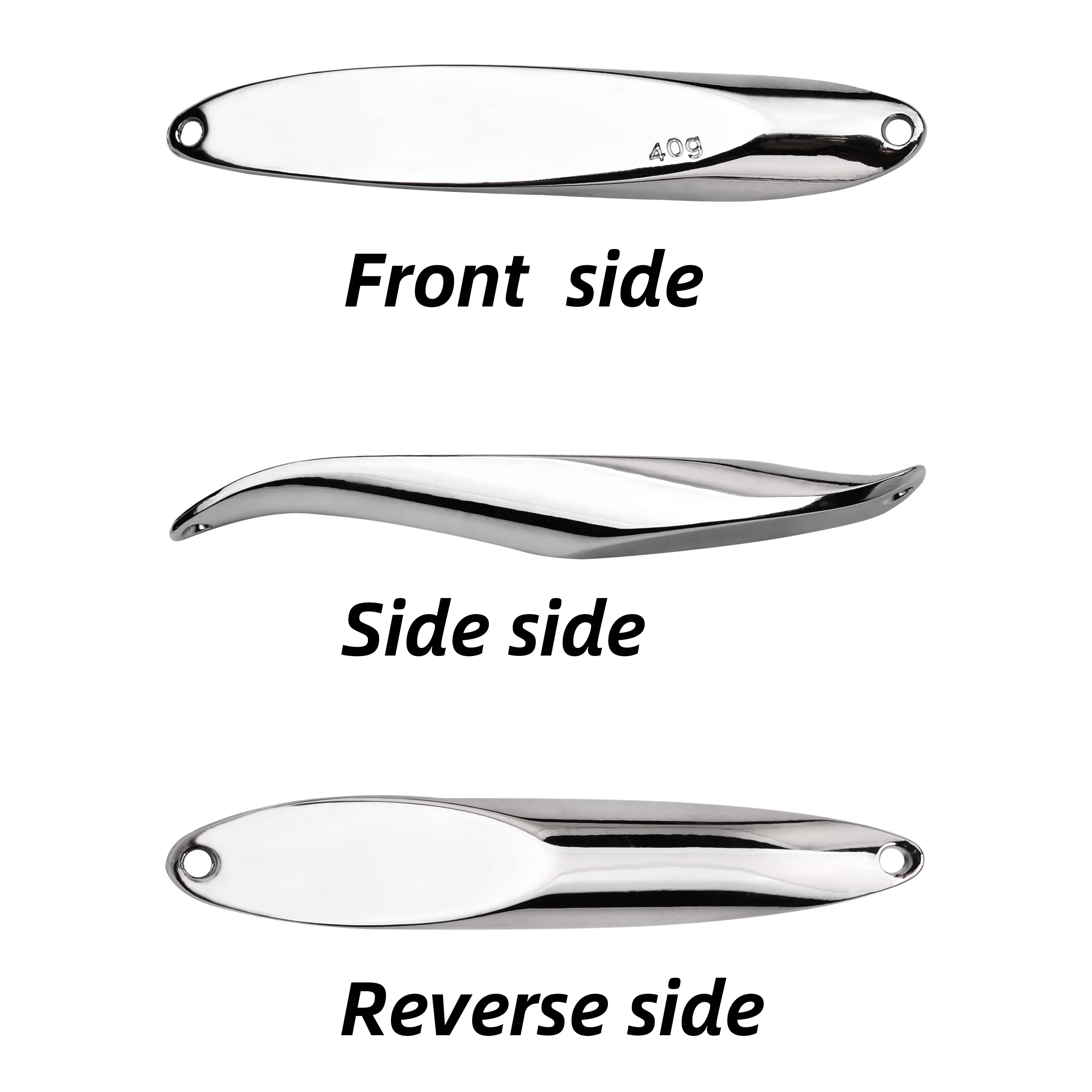 12/10 Uds. Señuelos tipo cuchara giratoria de Metal 60g 40g-7g señuelo de pesca de cola lentejuelas duras Paillette cebo Artificial Spinnerbait herramientas para peces - imagen 2