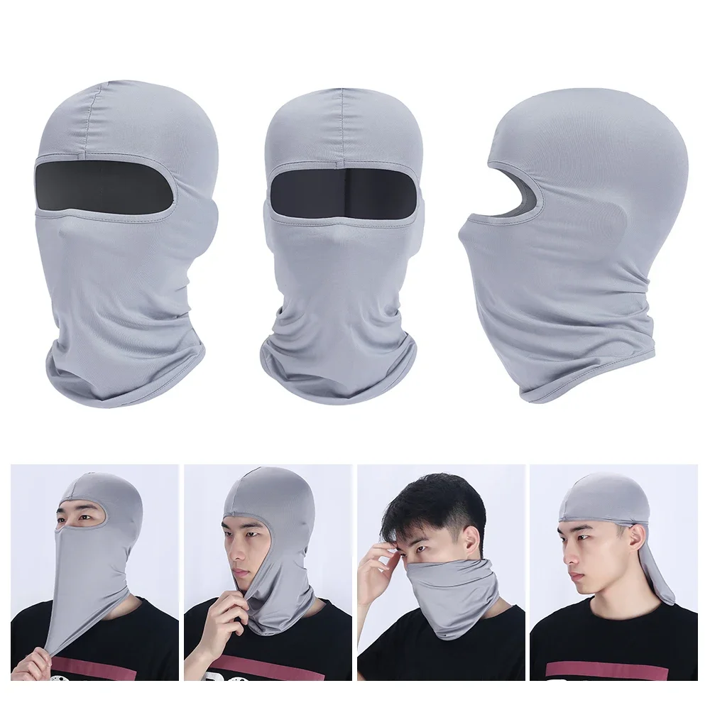 Máscara de esquí para hombres Máscara facial completa Pasamontañas Máscaras de esquí negras Cubierta de polaina para el cuello Cubierta protectora para la cabeza para motocicletas - imagen 4