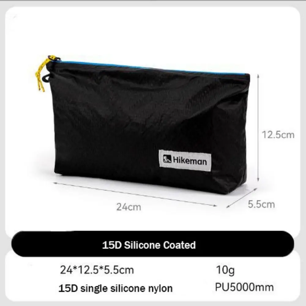 Bolsa de almacenamiento ultraligera para exteriores, bolsa de almacenamiento portátil recubierta de silicona para acampar y viajar, bolsa de clasificación de ropa impermeable 15D - imagen 4