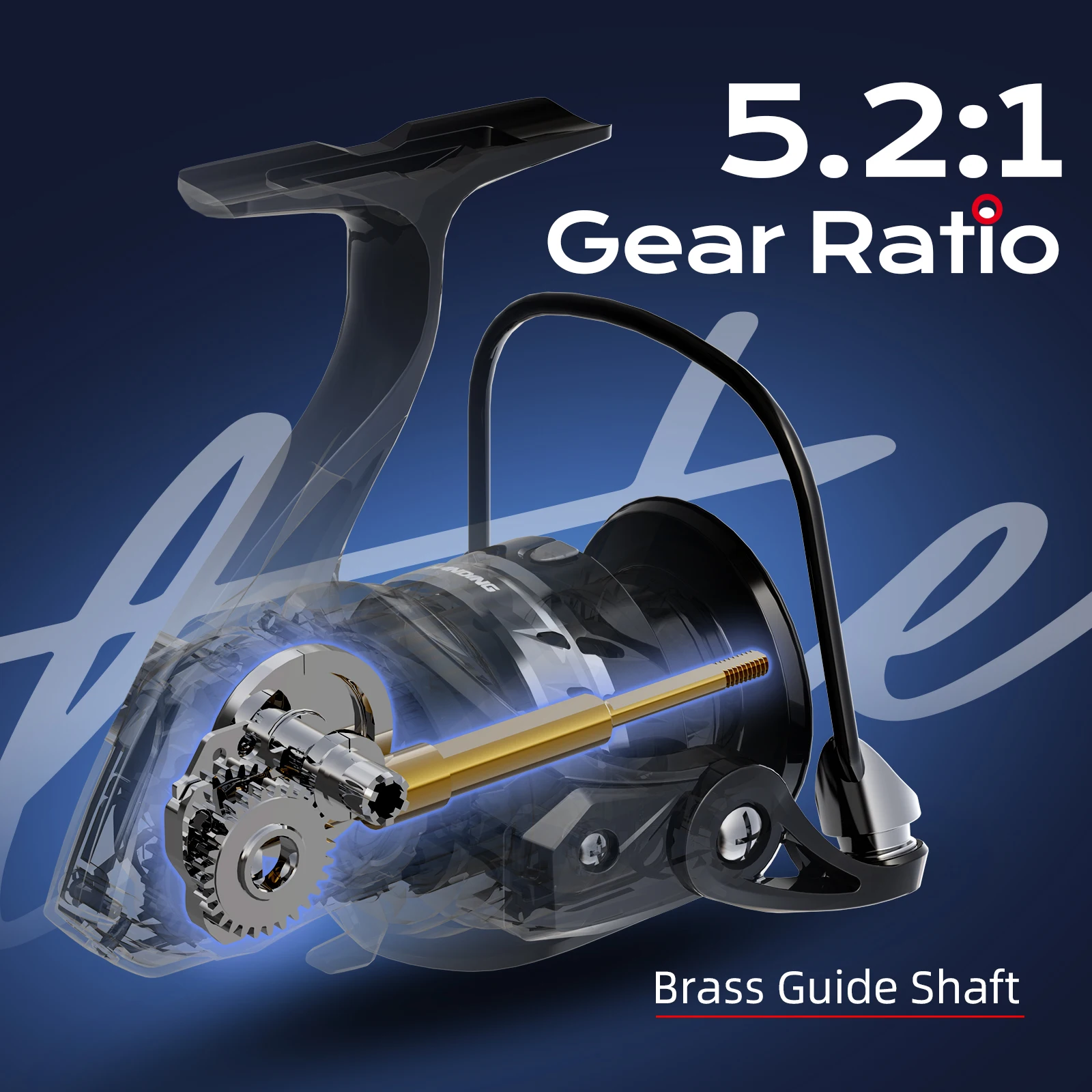 Carretes de pesca HANDING LiteII, carrete totalmente redondo, arrastre máximo de 6,5 KG, serie 1000-6000, carrete giratorio suave y duradero, relación de engranaje 5,2: 1 - imagen 2