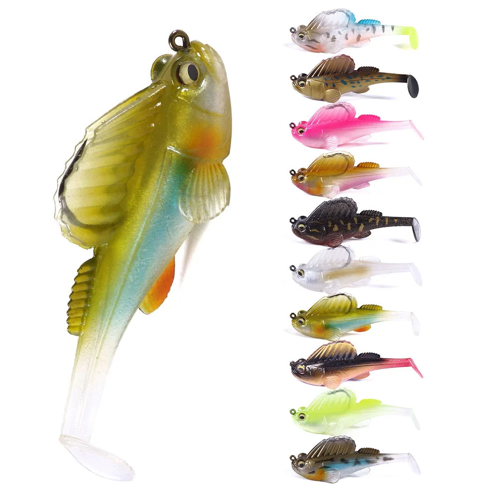 Señuelo de pesca Wobbler de silicona, 1 Uds., 14g, señuelo suave que se hunde, anzuelo, Swimbaits, sábalo de lubina para aparejos de perca - imagen 2