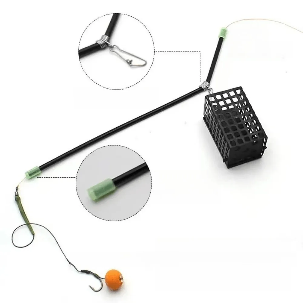 5 uds tubo antienredos para alimentador pesca en el mar alimentador antienredos espaciador de pluma con broches pesca Anti bobinado pluma alimentadora - imagen 5