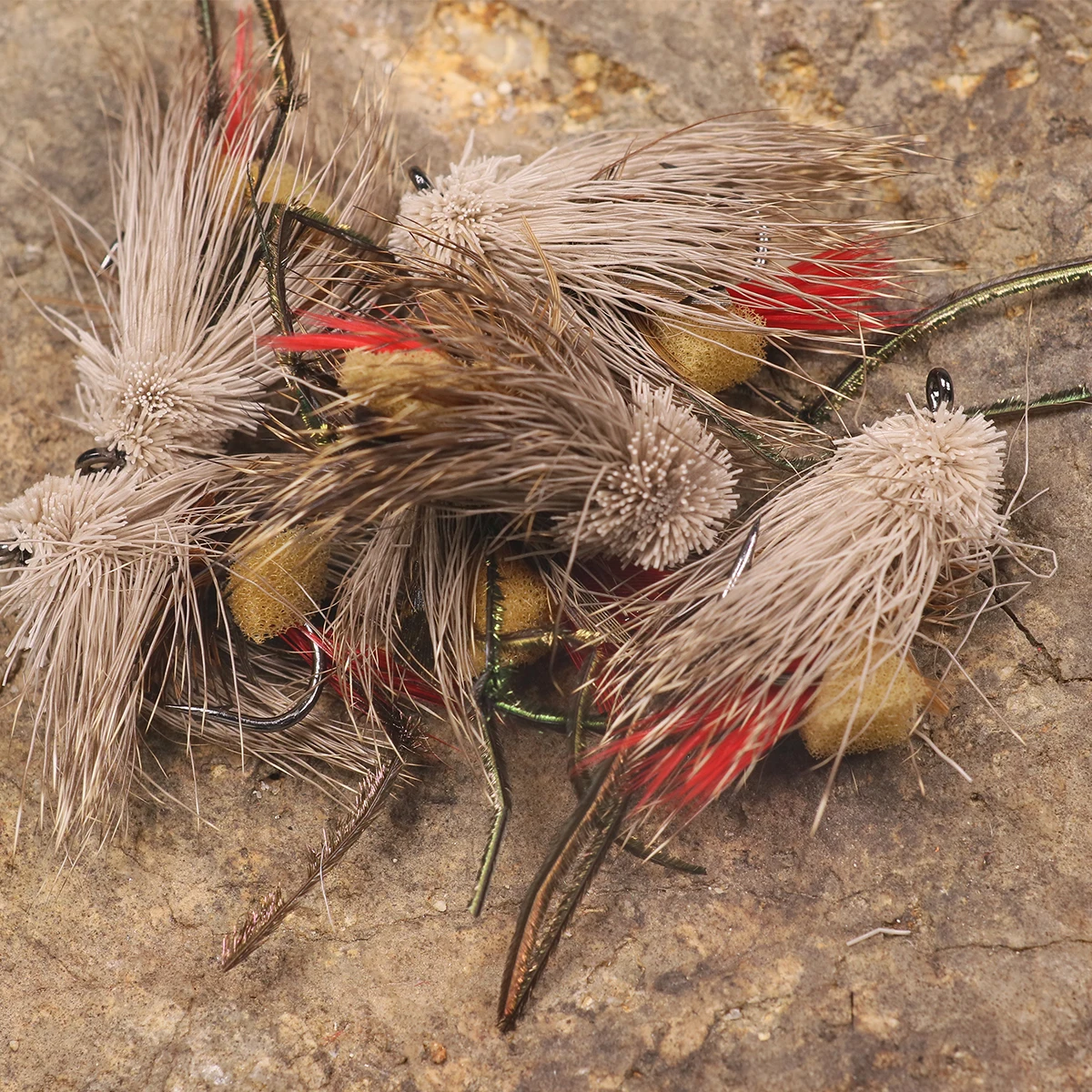 Wifreo-Mosca de pesca con mosca, 10 piezas, hierba, pelo de ciervo - imagen 5