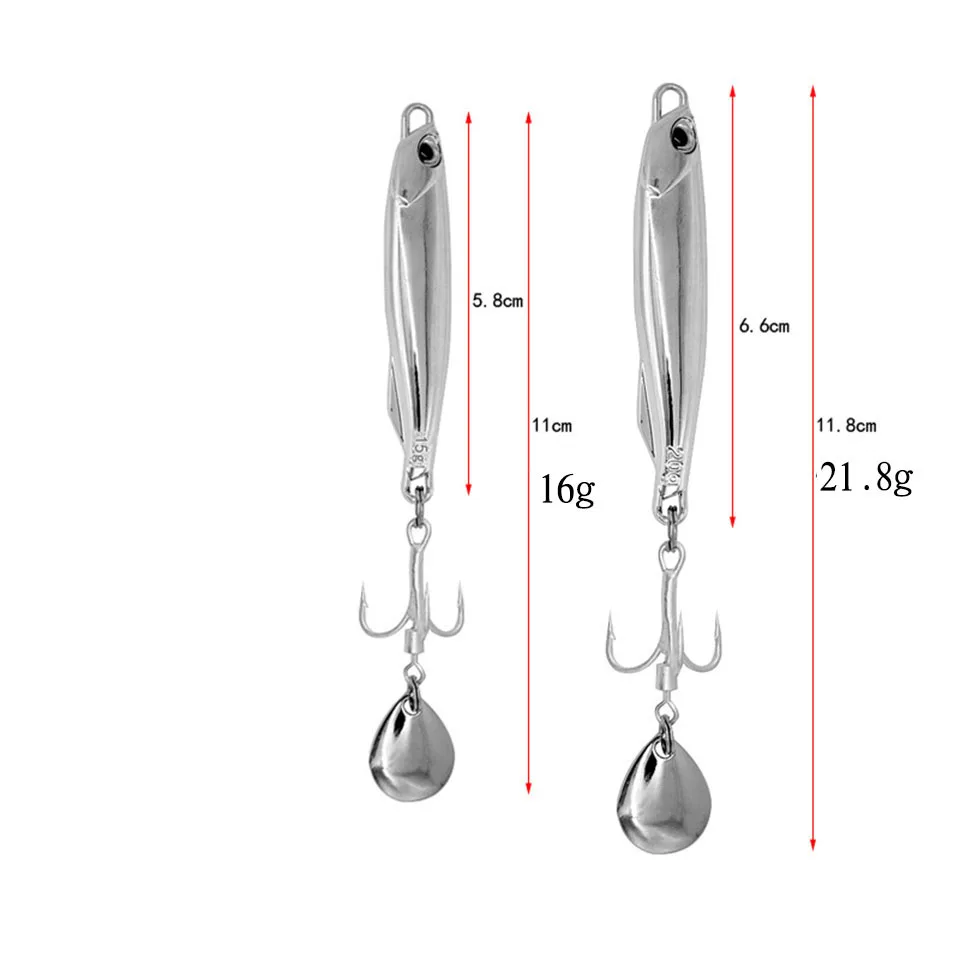 WALK FISH señuelo de pesca VIB, cebo duro de caballa de fundición larga, cebo de Metal Artificial, cucharas de rotación para carpa y trucha, 1 pieza, 15/20/30g - imagen 4