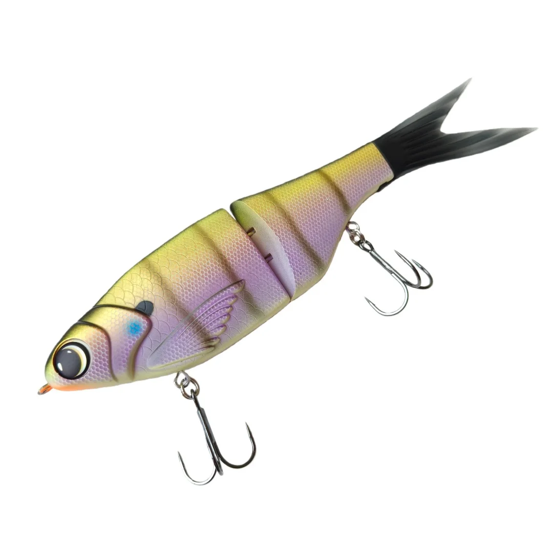 Noeby, 1 unidad, 215mm, 73g, señuelo de Pesca Swimbait, cebo multiarticulado de 2 segmentos con 3 uds, colas suaves de repuesto, accesorios de Pesca - imagen 2