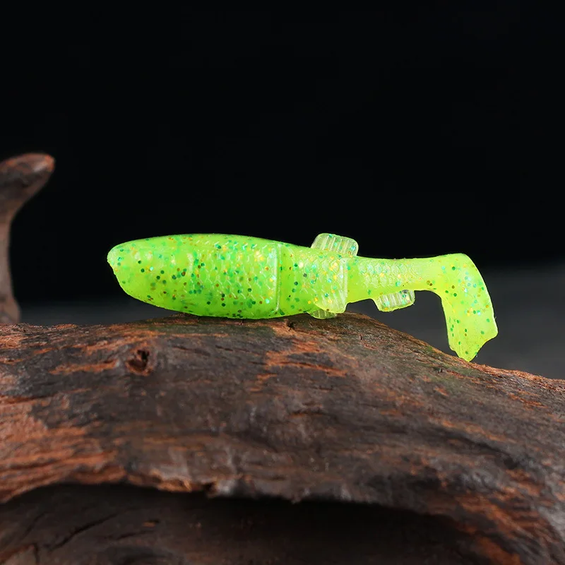 Angelköder Super Live Simulation T Tail Fish 4,5 cm Soft Bait Float Jig Head Worm Lures Lot 16 Stück Sale - imagen 5