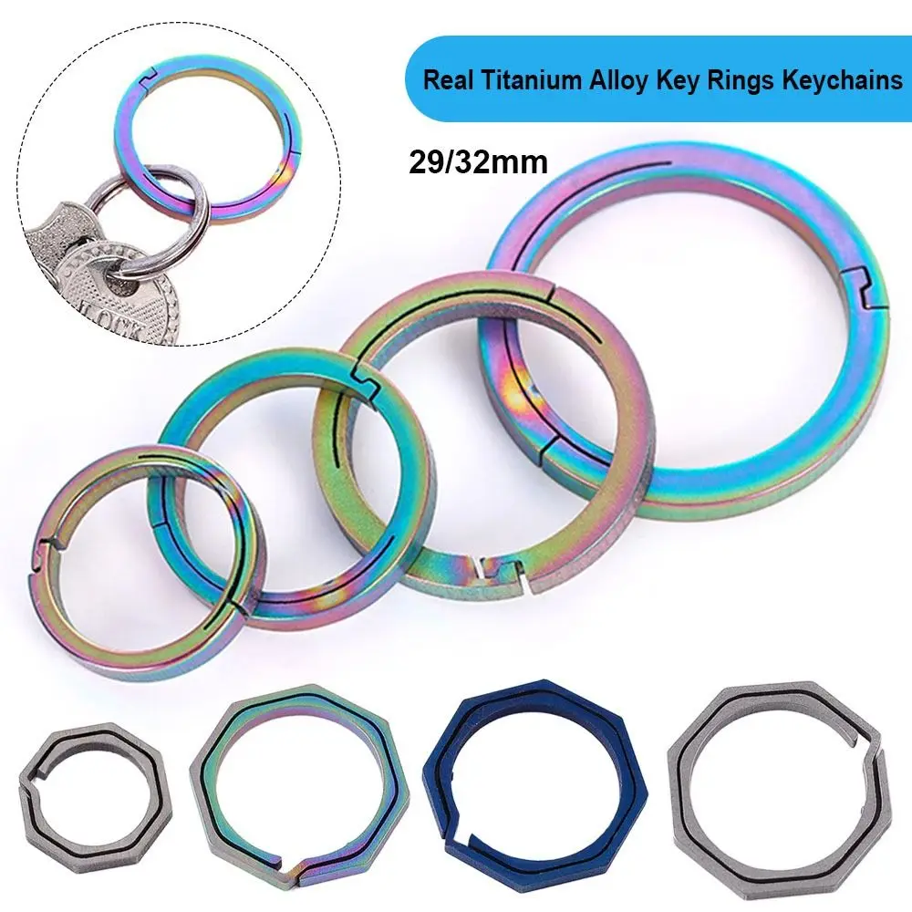 Nuevos llaveros reales con colgante de aleación de titanio de 29/32mm, llavero con gancho de bolsillo, llaveros súper ligeros, hebilla, regalo creativo masculino - imagen 3