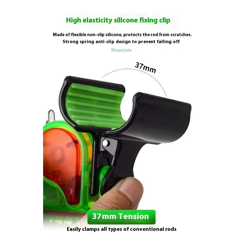 Alarma de pesca con caña de mar, caña de pescar impermeable con caña de lanzamiento, campana electrónica de pesca con caña de mar, alta sensibilidad, automática - imagen 5