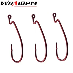 Anzuelos Worm Hook Acero Carbono 2-8# para Vinilo