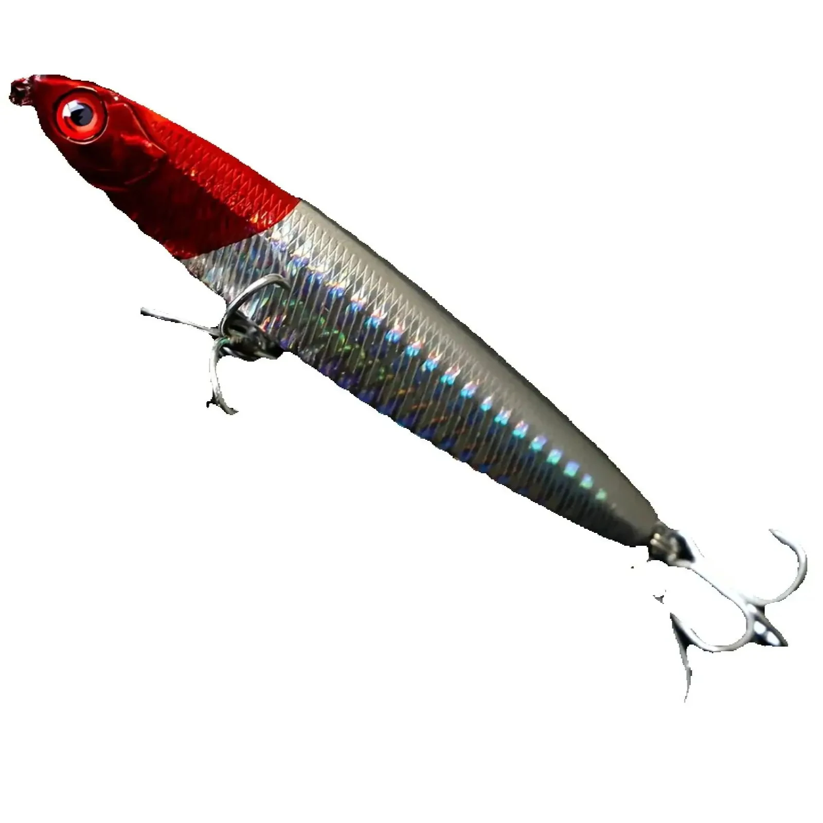 SANLIKE 10g 8cm lápiz plomo Quad reforzado ganchos de ranura de sangre aparejos de pesca de lubina señuelo de agua salada señuelos de cebo