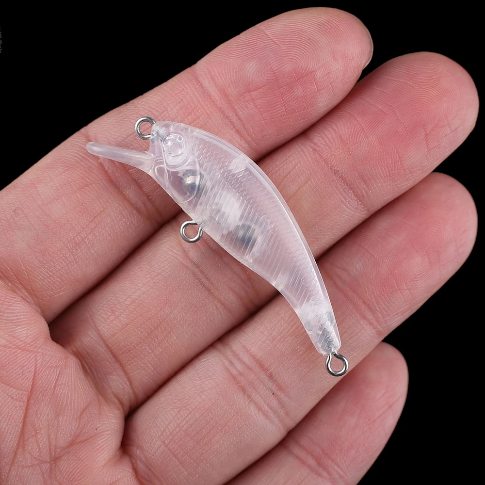 Chan'sHuang-Cebo en blanco sin pintar, 30 piezas, 5cm, 3g, sonajero que se hunde, piscardo, señuelo de pesca Artificial hecho a mano - imagen 5