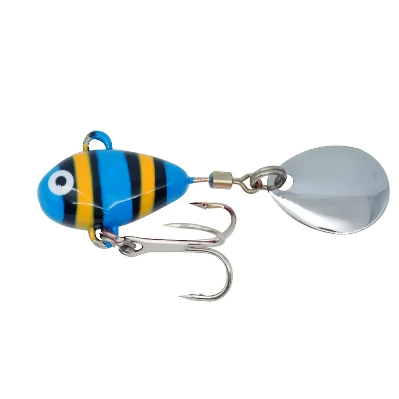 Mini señuelo de pesca con vibración de Metal, cebo duro VIB de 12g y 5cm con cuchara, Crankbait giratorio, Spinner, hundimiento, Takcle, 1 ud. - imagen 4