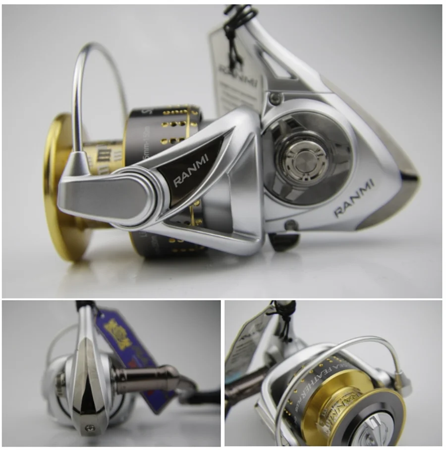 RYOBI-carrete de pesca giratorio de Metal, pluma de mar PLUS, mango 2000-8000, 5 + 1BB, arrastre máximo de 7,5 KG, relación de engranaje 5,0: 1 para juego grande - imagen 5