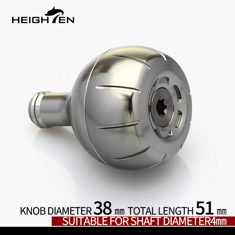 Carrete de pesca de fibra de carbono HEIGHTEN, rueda giratoria de fundición única, manivela de mano, cigüeñal de rueda de pesca de un solo agarre redondo - imagen 2