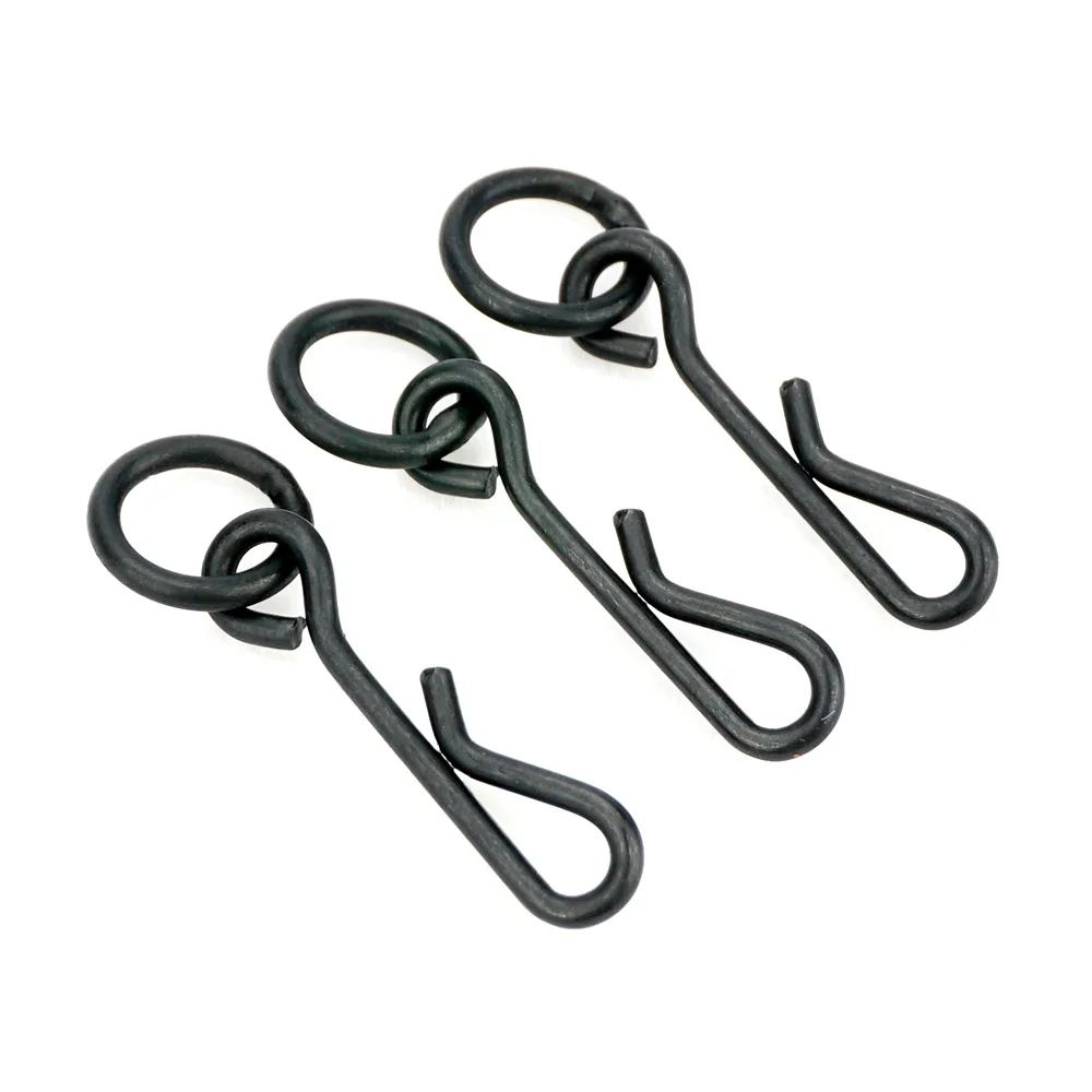 Hirisi 20 piezas pesca de carpa broches de cambio rápido pesca giratorio Snap con anillo accesorios de aparejos de pesca AG143 - imagen 5