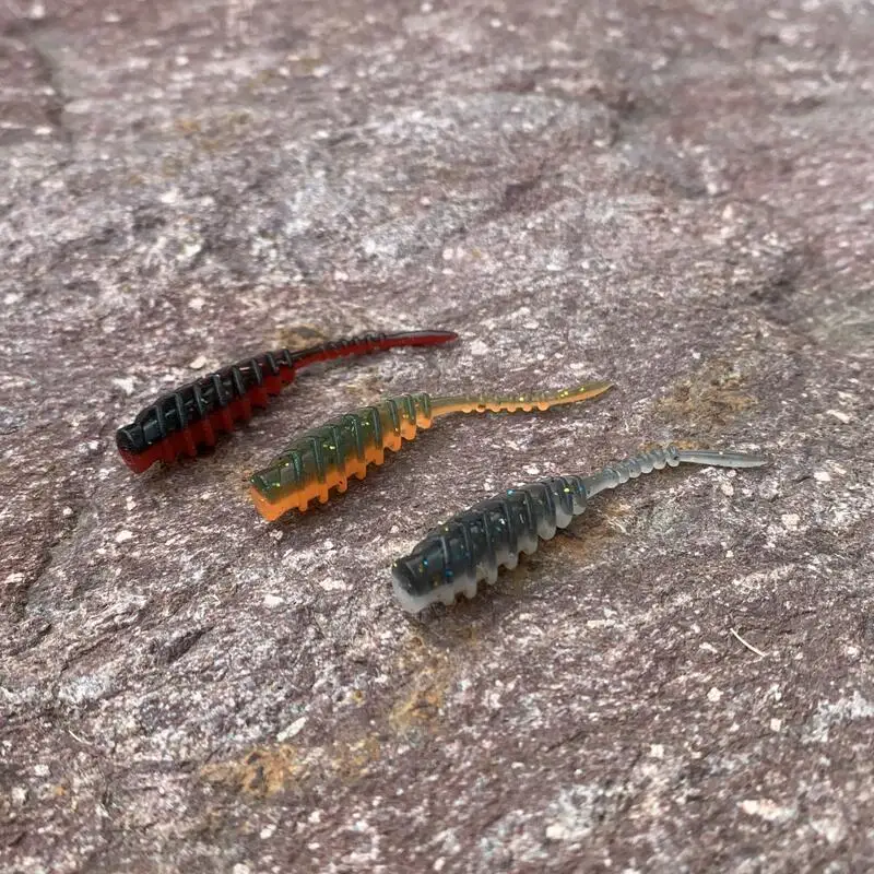 WALK FISH-cebo de gusano de 20 piezas, cebo suave de 61mm, 1g, señuelo de oruga de mar, Swimbaits artificiales de silicona, aparejos de Pesca baratos - imagen 2