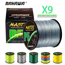 BAKAWA X9 Sedal Trenzado Multicolor para Agua Salada