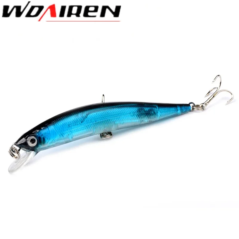 5 unids/set de señuelo de pesca Minnow de colores mezclados, 10cm, 8,5g, Wobblers de plástico flotantes, cebos duros artificiales para aparejos de pesca de lubina - imagen 5