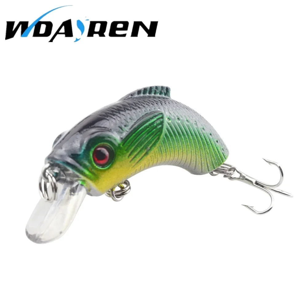 Señuelos de pesca Topwater, 5 colores, Wobbler flotante, pececillo Popper, 5,5 cm, 9g, anzuelos, manivela, herramienta de aparejos de pesca, 1 ud. - imagen 3