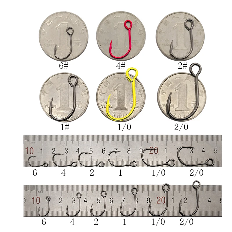 500 Uds. Anzuelos de Pesca de ojo grande, anzuelo circular dorado, rojo y negro, señuelo con lentejuelas, cebo falso, accesorios de Pesca de carpa y lubina, productos de Pesca - imagen 4