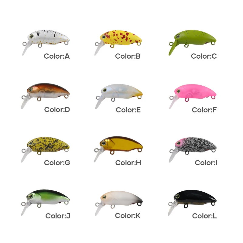 LETOYO 2,2g/33mm cebo de manivela flotante Mini señuelo de manivela de superficie de agua con cuentas de sonido flujo de centro de gravedad bajo señuelos de trucha - imagen 3