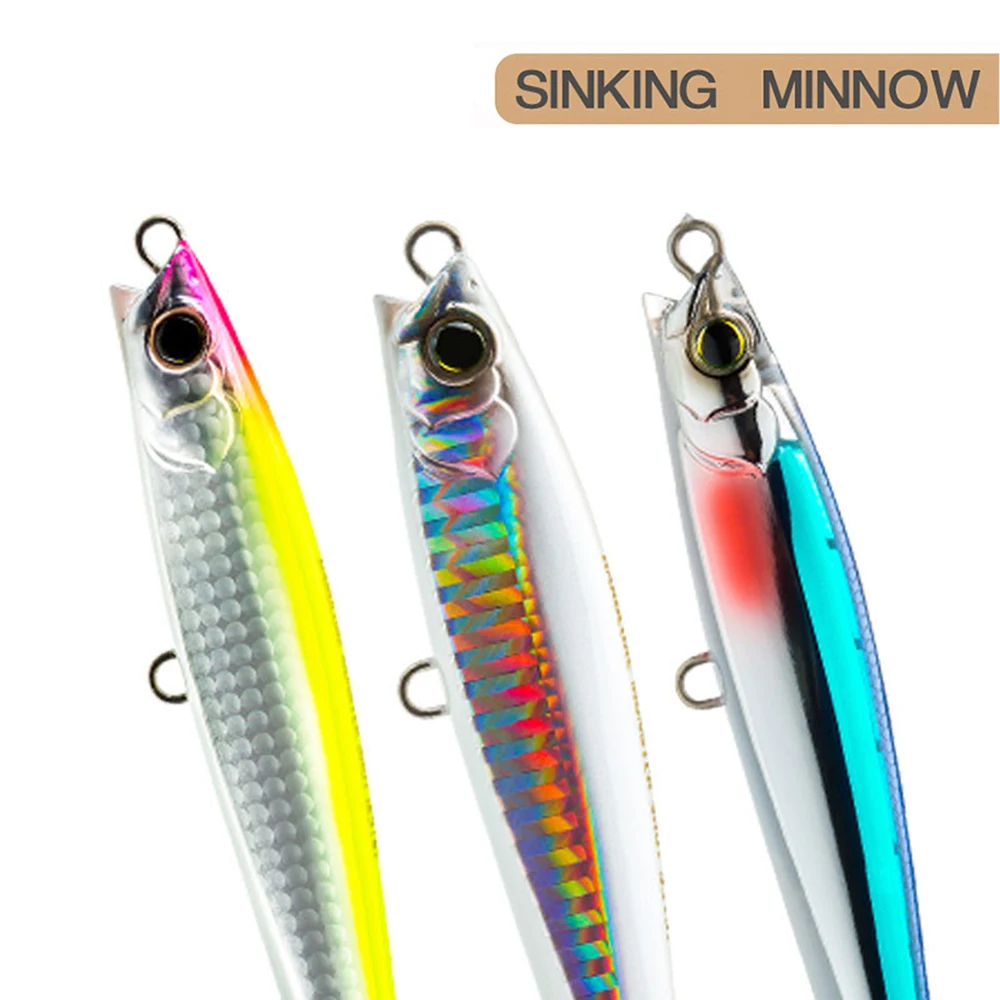 Señuelo de pesca Minnow Wobbler Monster Shot 110S, lápiz de hundimiento de fundición larga, Jerkbait, cebo duro Artificial, cebo de pesca en el océano, 11cm, 50g - imagen 5