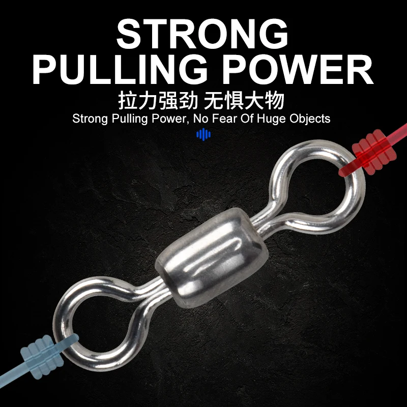 OBSESSÓN WYJ001 10 unids/bolsa 1 # -8 #   Grúa giratoria de acero inoxidable, conector de señuelo de pesca de agua salada, barril rodante giratorio - imagen 5