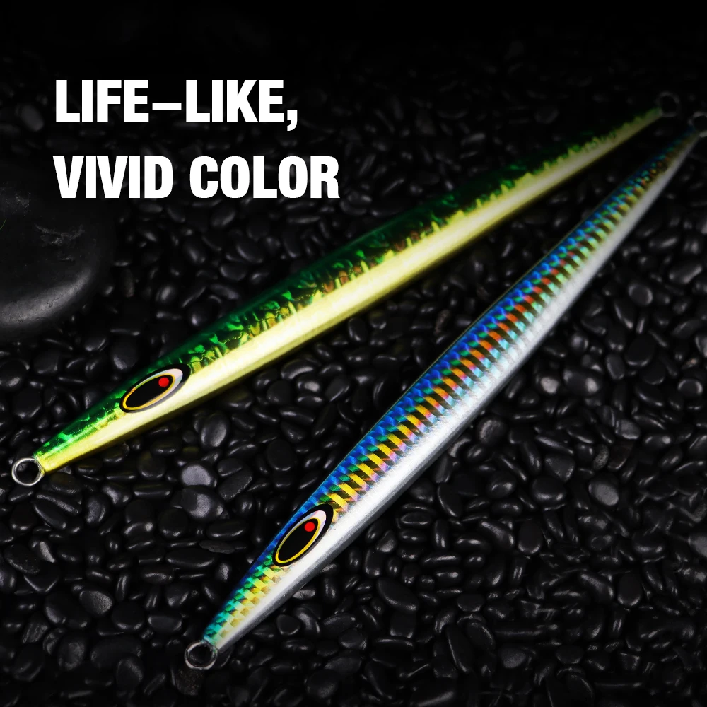THORFORCE 100g 150g pegatina ojos de pesca hundimiento rápido aguas profundas plantillas de plomo de Metal pesca señuelos de jigging verticales - imagen 3