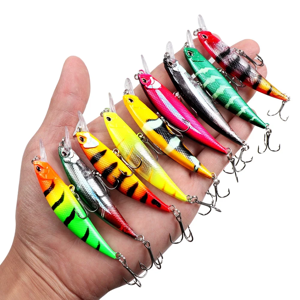 Señuelo de pesca que se hunde, cebo duro de 7cm/9g, aparejo de pesca, señuelo de tiro largo de agua de camarón fantasma - imagen 5