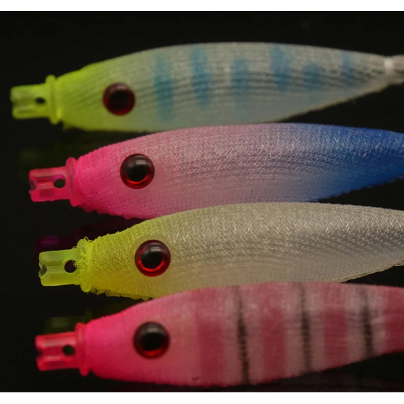 Cebo con anzuelo de calamar, longitud de 8cm, plantilla de calamar suave, señuelo de pesca de agua de mar al aire libre - imagen 2