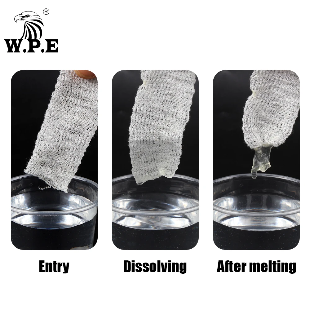 W.P.E-Malla de Pesca de carpa, 1 piezas, PVA, tubo de 7m, 16mm/22mm/28mm /34mm, recarga soluble en agua, red de malla para cebo de Pesca de carpa - imagen 4