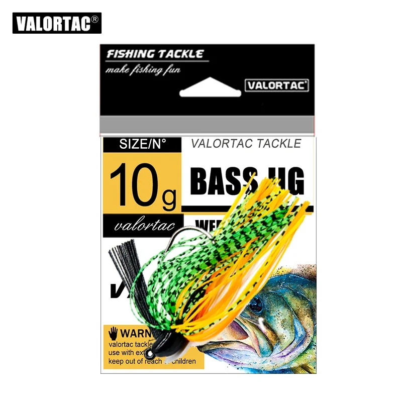 10g weedless bass fishing Jig head for fishing hooks with weed guard colorful silicone skirt bass fishing jig lure fishhook - imagen 3