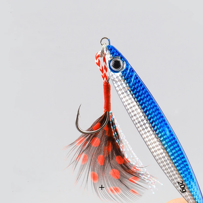 Señuelo de pesca de 7g, 10g, 15g, 20g, 30g, cebo de cuchara de plantilla de Metal, Wobbler con ganchos, aparejos de pesca, cebo de hundimiento duro, lubina de mar - imagen 4