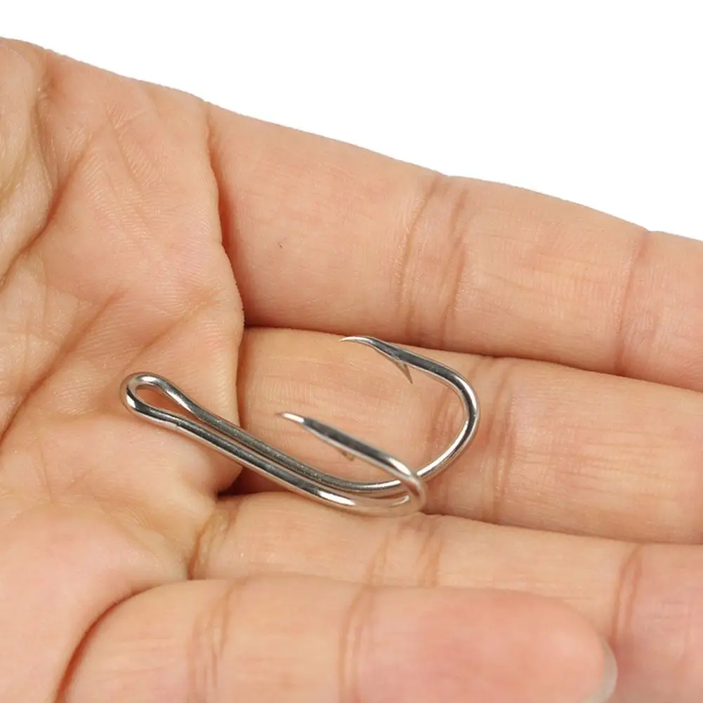 Anzuelo de pesca doble, accesorio de Metal para estanque, Lago y Río, envío directo - imagen 4