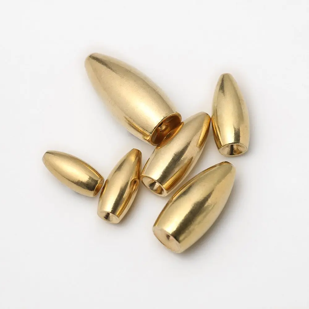 Plomos de pesca cobre y oro espiral para vinilos y señuelos - imagen 4