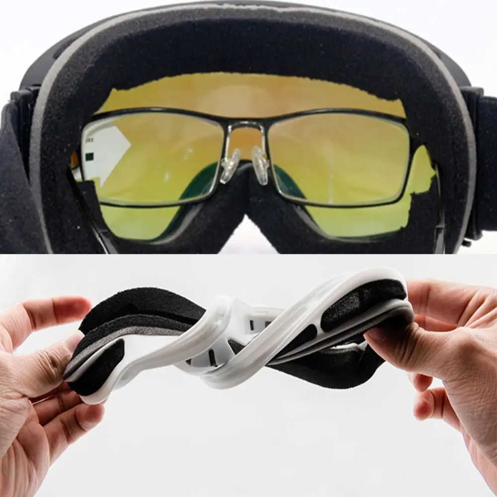 Gafas de esquí de doble capa, lentes galvanizadas, antiniebla, para motos de nieve, a prueba de arena, ajustables, para Snowboard y esquí, ciclismo - imagen 4